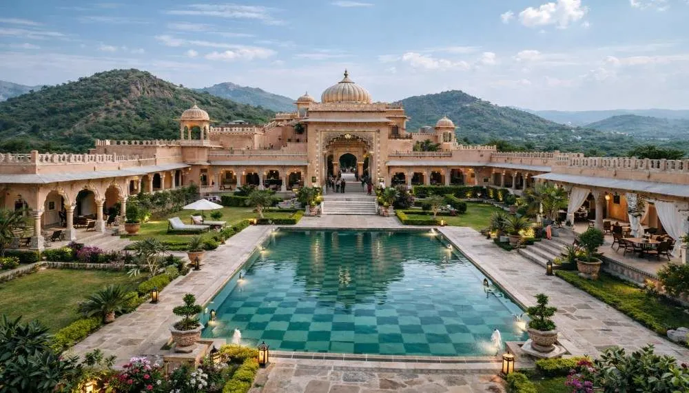 Burj Fort Udaipur, one of the historic forts in Udaipur surrounded by scenic hills.