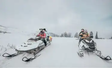 Snowmobiling adventure in Gulmarg during Jammu Kashmir tour package