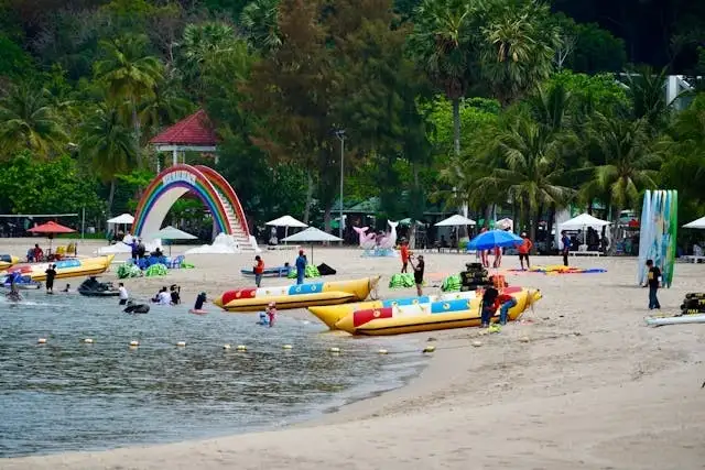 Banana boat ride at beach in Phuket and Krabi tour package