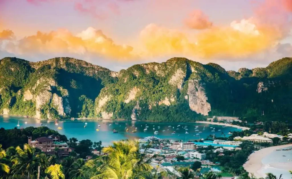 Scenic Phi Phi Islands panorama in Phuket and Krabi tour package