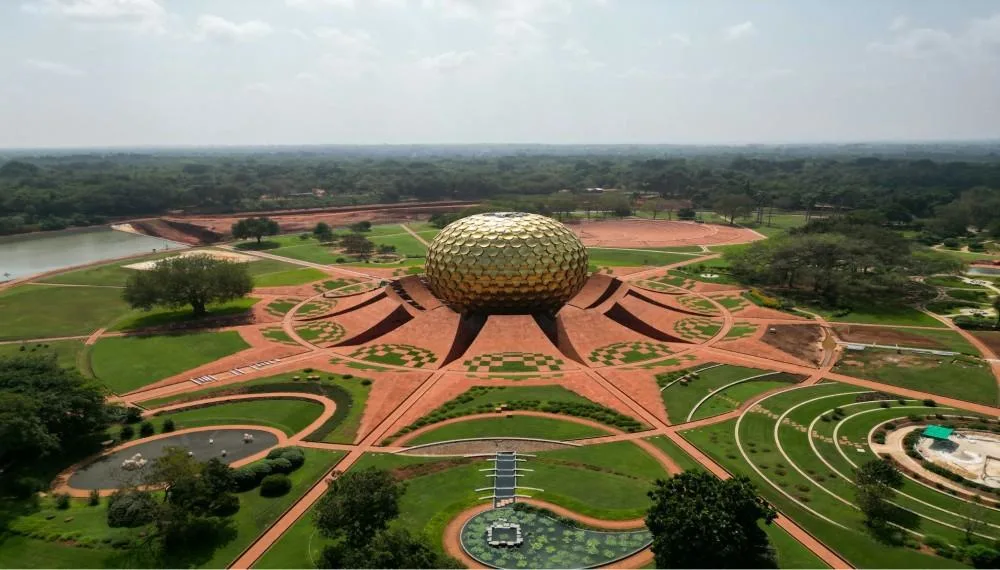 Best honeymoon place Golden Matrimandir in Auroville, Puducherry