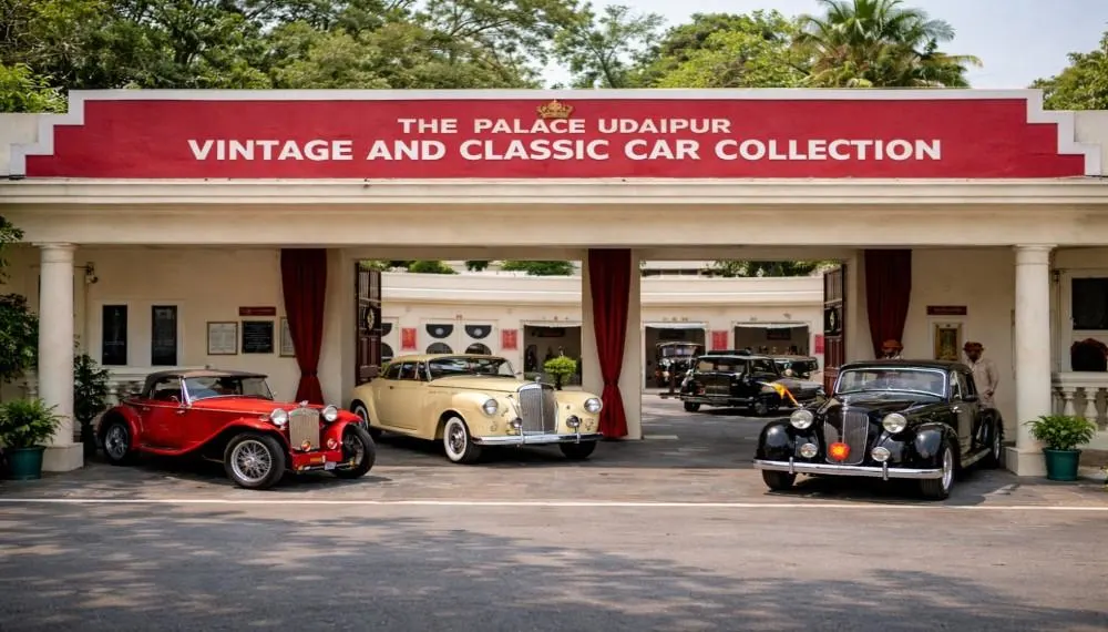 Vintage and Classic Car Collection Udaipur showcasing royal antique cars