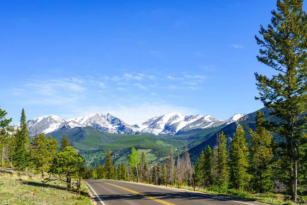 Scenic road in Rocky Mountain National Park, one of the best places to visit in september usa