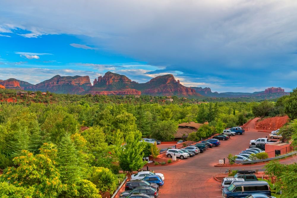 Beautiful Sedona red rocks view, ranked among the best places to visit in august in usa.
